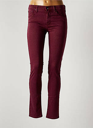 Pantalon slim taille haute taille haute rouge JACOB COHEN femme