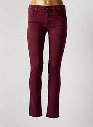 Pantalon slim skinny taille haute rouge JACOB COHEN femme