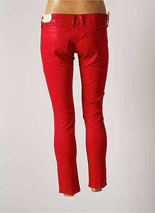 Pantalon 7/8 stretch taille basse rouge REPLAY femme