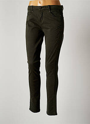 Pantalon slim taille haute taille haute vert CARLA KOPS femme