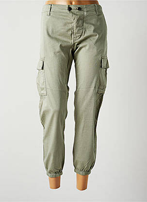 Pantalon 7/8 stretch taille normale vert REPLAY femme