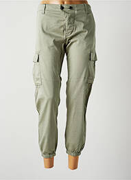 Pantalon 7/8 stretch taille normale vert REPLAY femme