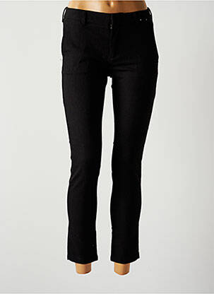 Pantalon 7/8 stretch taille normale noir REIKO femme