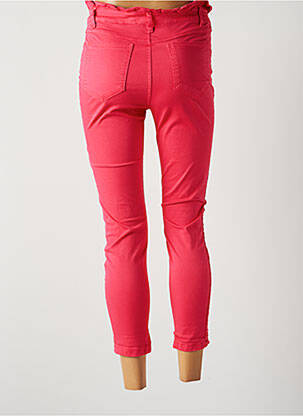 Pantalon 7/8 taille haute taille haute rose BISCOTE femme