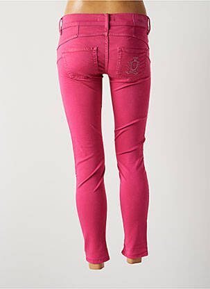 Pantalon 7/8 stretch taille basse rose LIU JO femme