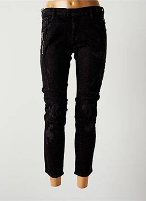 Pantalon 7/8 stretch taille normale noir REPLAY femme