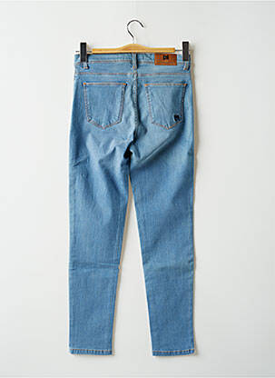 Jeans coupe slim stretch taille haute bleu MENSI COLLEZIONE femme