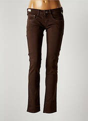 Jeans coupe slim marron REPLAY pour femme seconde vue