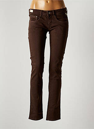 Jeans skinny marron REPLAY pour femme