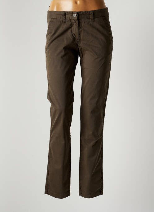 Pantalon chino tissage popeline taille normale vert REPLAY femme