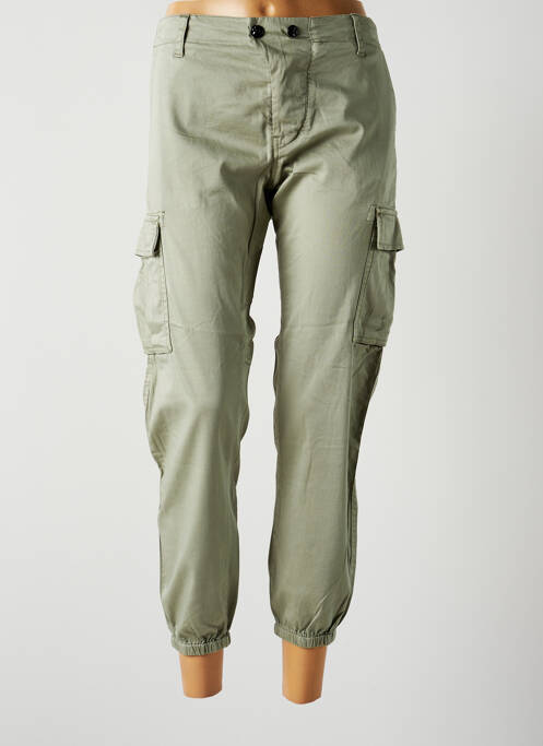 Pantalon 7/8 stretch taille normale vert REPLAY femme