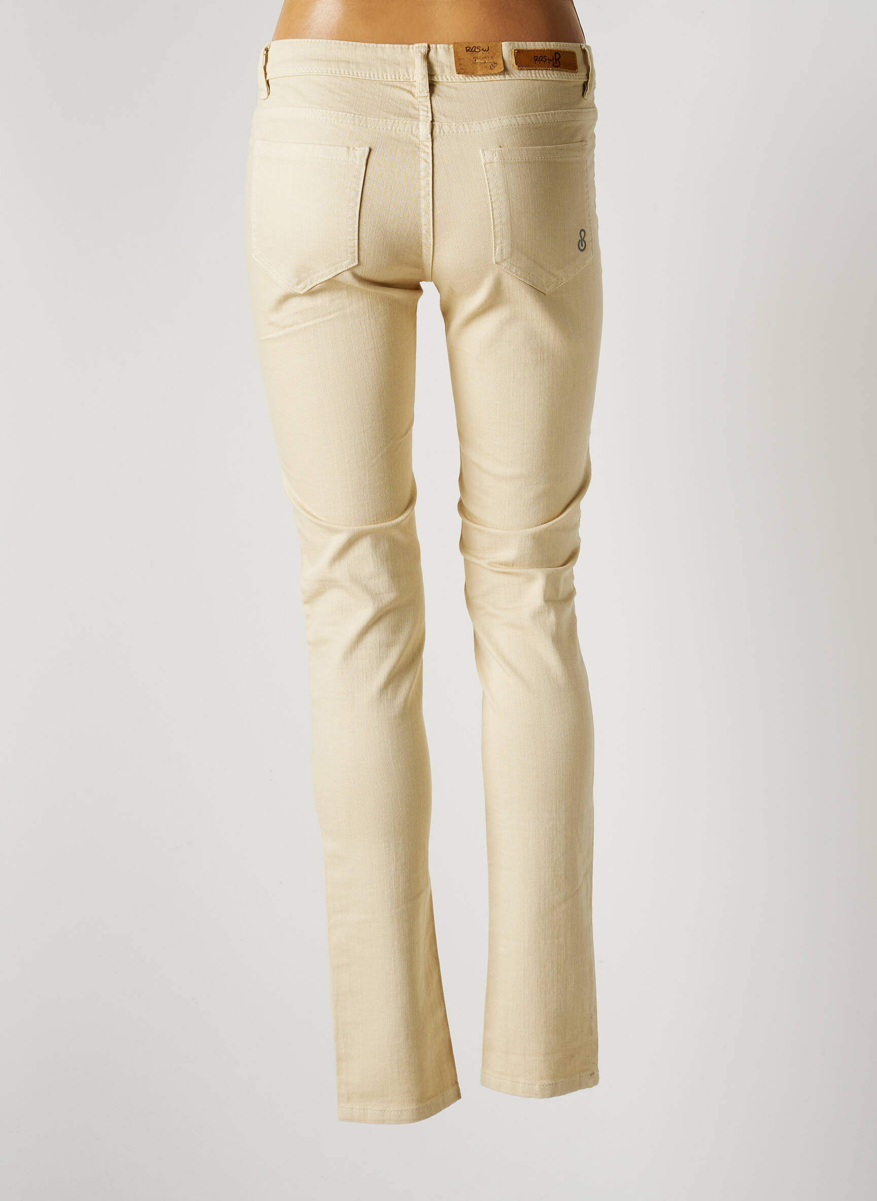 Ros W Jeans Jeans Coupe Slim Femme De Beige En Destockage 1980003-beige0 - Modz
