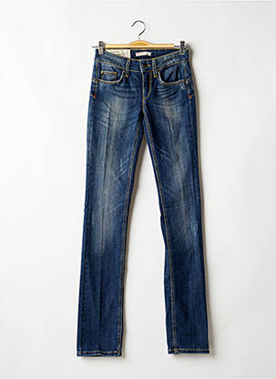 Jeans coupe droite broderie rivets taille basse bleu LIU JO femme