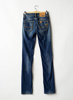Jeans coupe droite broderie rivets taille basse bleu LIU JO femme