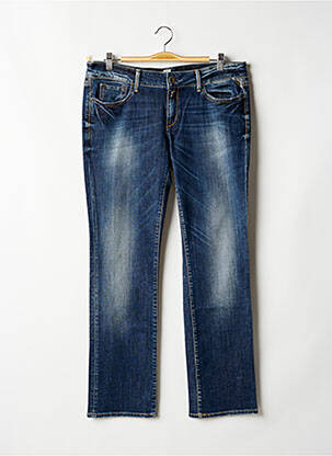 Jeans coupe droite broderie rivets taille normale bleu REPLAY femme