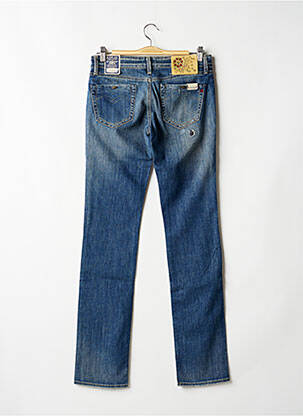 Jeans coupe droite broderie rivets taille basse bleu REPLAY femme