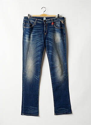 Jeans coupe droite broderie rivets taille normale bleu REPLAY femme