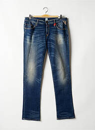 Jeans coupe droite broderie rivets taille normale bleu REPLAY femme