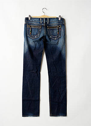 Jeans coupe droite broderie rivets taille basse bleu REPLAY femme