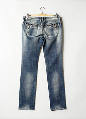 Jeans coupe slim broderie rivets taille normale bleu REPLAY femme