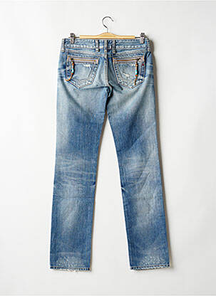 Jeans coupe droite broderie rivets taille basse bleu REPLAY femme