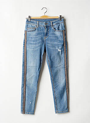 Pantalon 7/8 stretch taille normale bleu LIU JO femme
