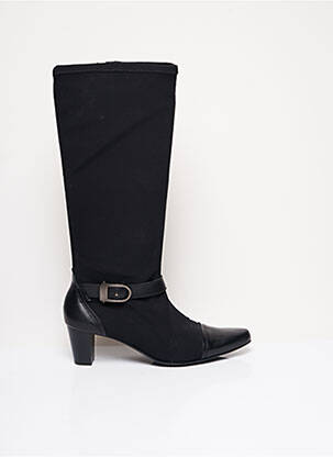Bottes matière lisse talon de 4 à 6cm noir ARTIKA SOFT femme