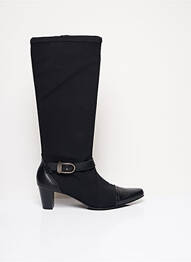 Bottes matière lisse talon de 4 à 6cm noir ARTIKA SOFT femme