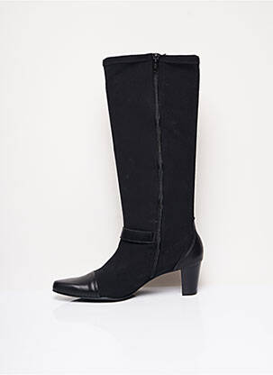 Bottes matière lisse talon de 4 à 6cm noir ARTIKA SOFT femme