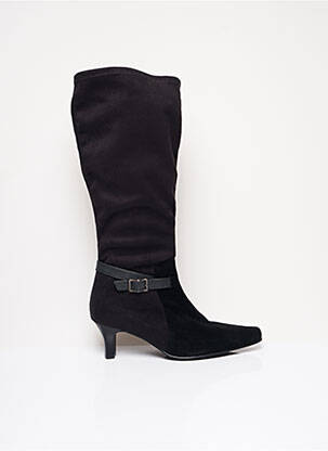 Bottes matière lisse talon de 4 à 6cm noir HASLEY femme