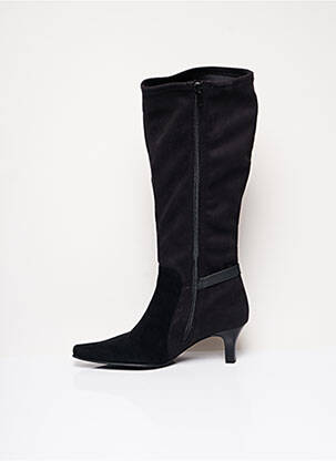 Bottes matière lisse talon de 4 à 6cm noir HASLEY femme
