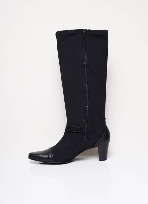 Bottes matière lisse talon de 4 à 6cm noir ARTIKA SOFT femme