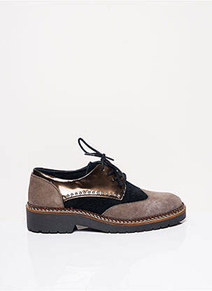 Derbies bout rond talon de 4 à 6cm marron REBELLES femme