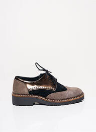 Derbies bout rond talon de 4 à 6cm marron REBELLES femme