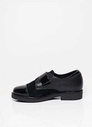 Mocassins tissage satiné talon plat jusqu'à 3cm noir NEWSAN femme