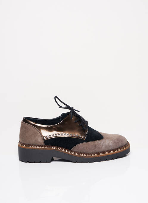 Derbies bout rond talon de 4 à 6cm marron REBELLES femme