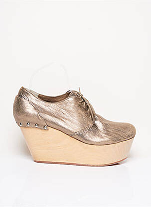 Bottines/boots matière lisse talon de 7 à 9cm beige VIC MATIE femme