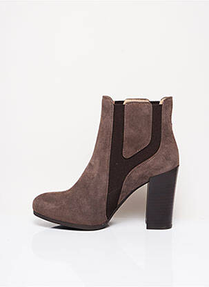 Bottines/boots nubuck talon de 7 à 9cm gris UNISA femme