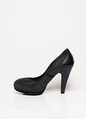 Escarpins nubuck talon haut de 10cm et plus noir VIC femme