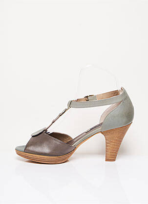 Escarpins cubain talon de 7 à 9cm gris ALBERTO FERMANI femme