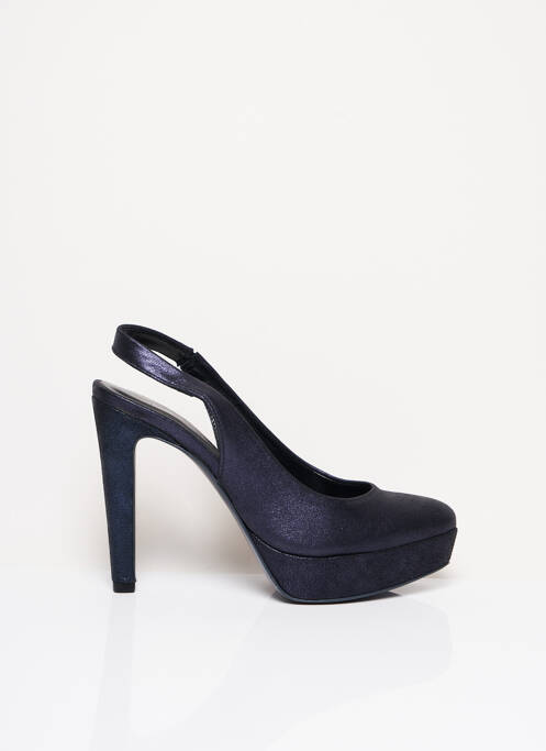 Escarpins tissage satiné talon haut de 10cm et plus bleu KENNEL UND SCHMENGER femme