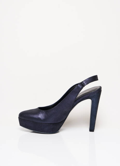 Escarpins tissage satiné talon haut de 10cm et plus bleu KENNEL UND SCHMENGER femme