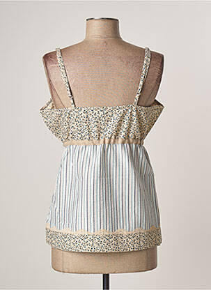 Top manches bretelles ajustables fines bretelles bleu VILA femme