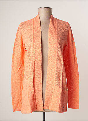 Gilet manches longues maille ajourée orange O'NEILL femme