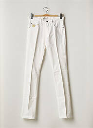 Jeans coupe droite fermeture boutonnée sur le devant taille normale blanc APRIL 77 homme
