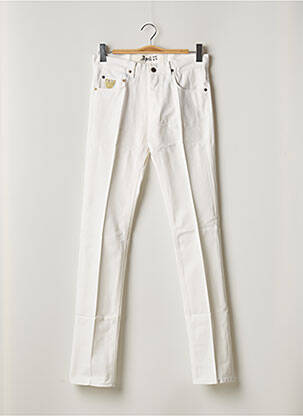 Jeans coupe droite fermeture boutonnée sur le devant taille normale blanc APRIL 77 homme