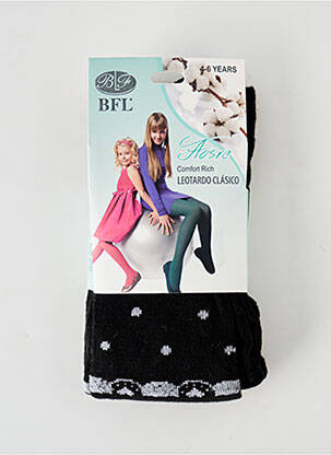 Collants imprimé fantaisie noir BF & L fille