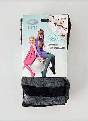 Collants imprimé rayures gris BF & L fille