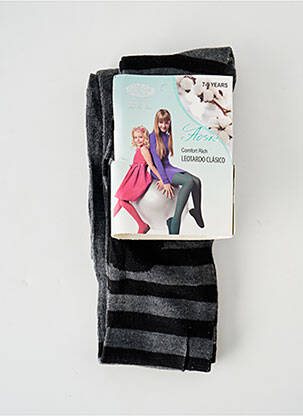 Collants imprimé rayures gris BF & L fille