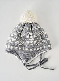 Bonnet fermeture liens à nouer gris MAXIMO enfant
